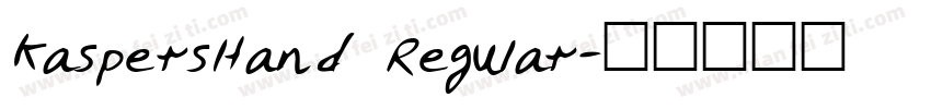 KaspersHand Regular字体转换